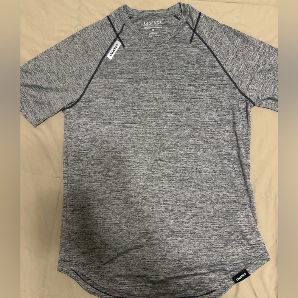 Legends Enzo Tee M Heather Blue Athletic Performance Workout Shirt